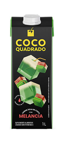 Coco Quadrado Melancia 1litro