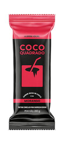 Coco Quadrado Gelo Morango 200g